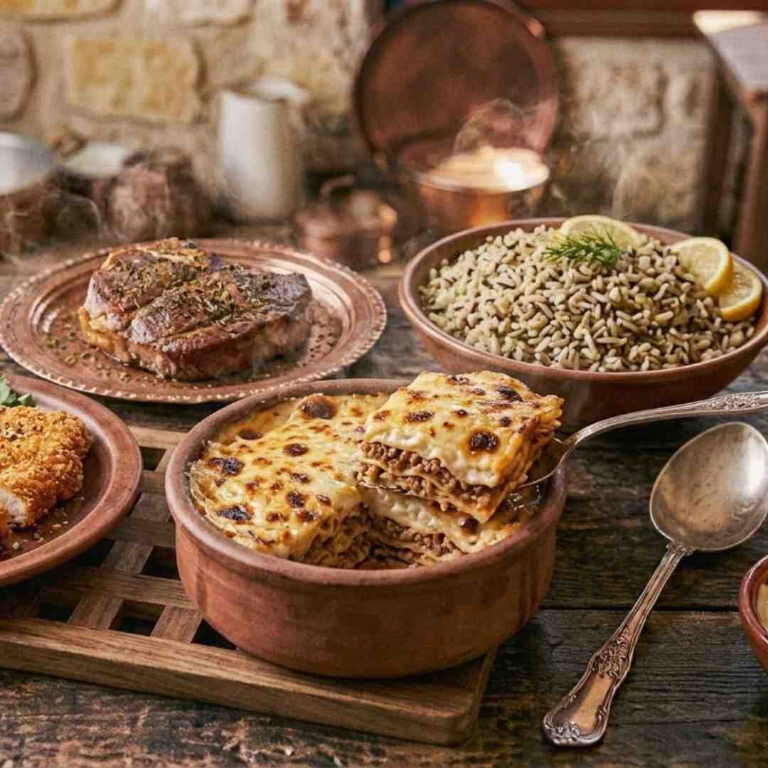 وجبة مكرونة بشاميل